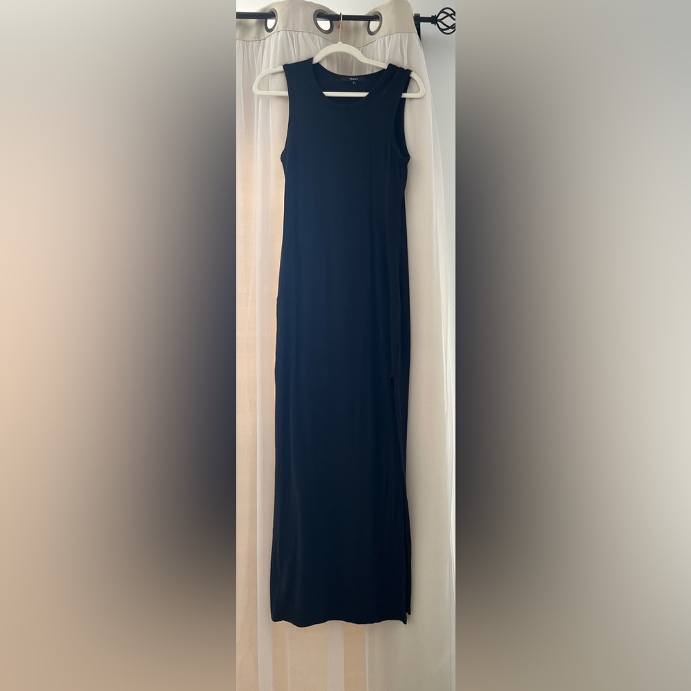 Quince, women’s lightweight casual maxi dress in black